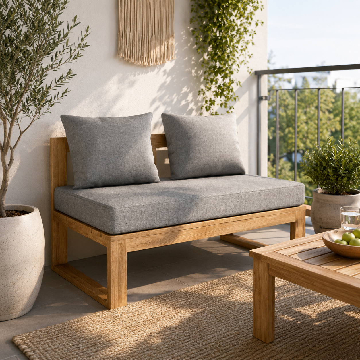 Anderson Teak Straight Modular Deep Seating BH-808S Bench