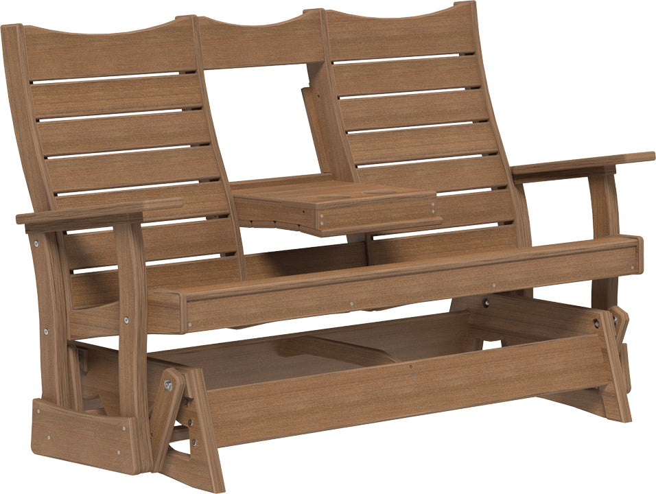 LuxCraft – 5′ Contour Glider – Spacious Smooth Outdoor Patio Bench