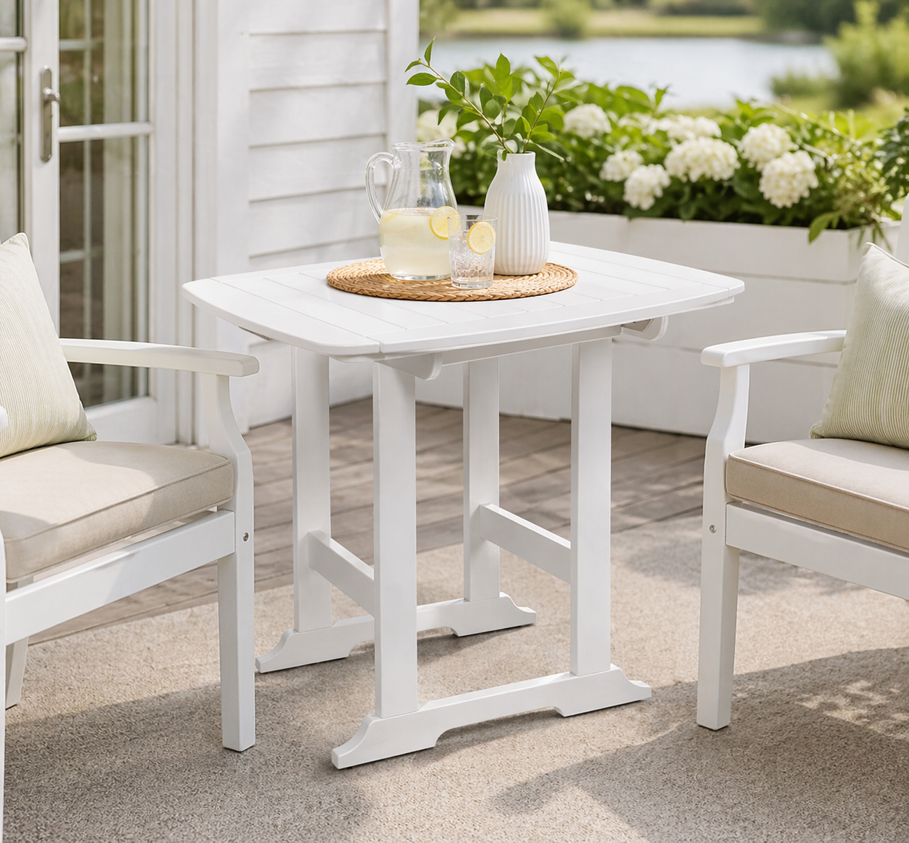 Seaside Portsmouth 42″ Square EnviroWood Outdoor Balcony Table