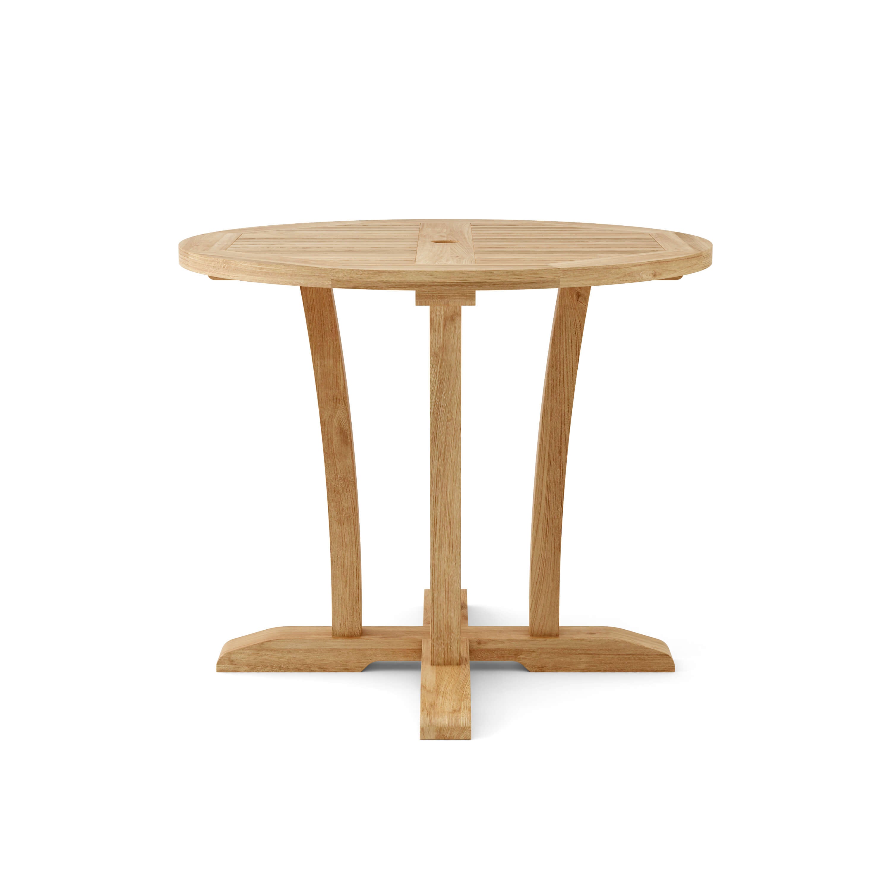 Anderson Teak Descanso 35″ Bistro Round Table – Solid Teak Outdoor Patio Table