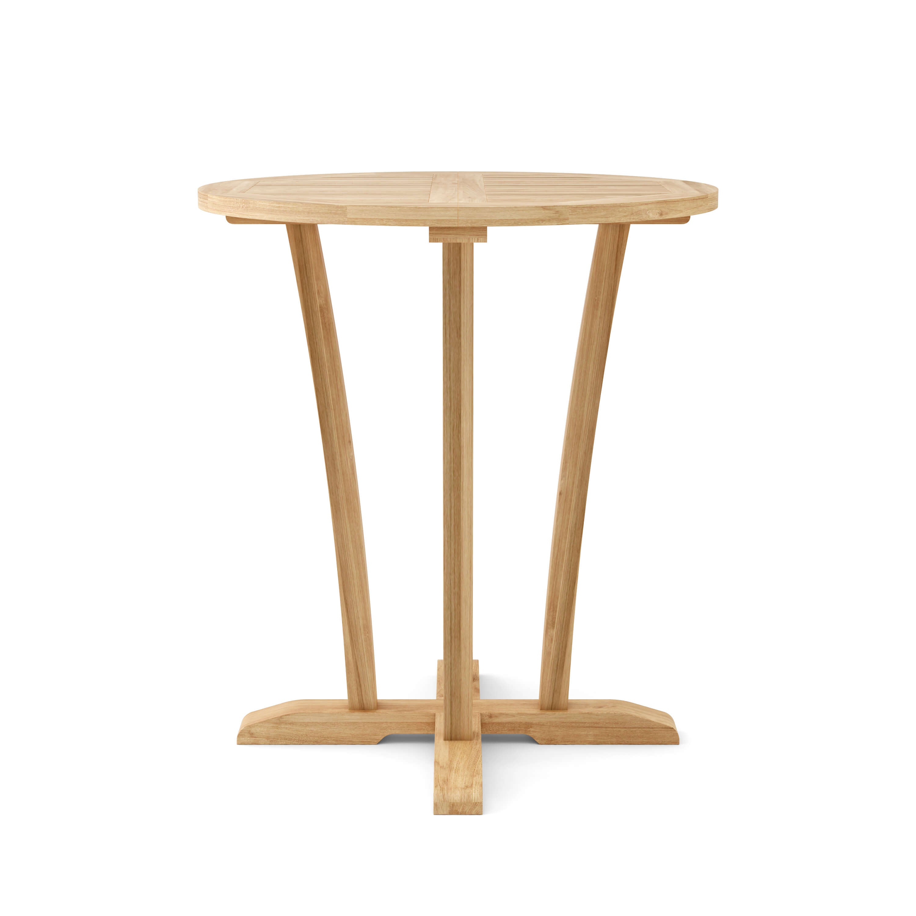 Anderson Teak Descanso 35″ Round Bar Table – Solid Teak Outdoor Patio Table