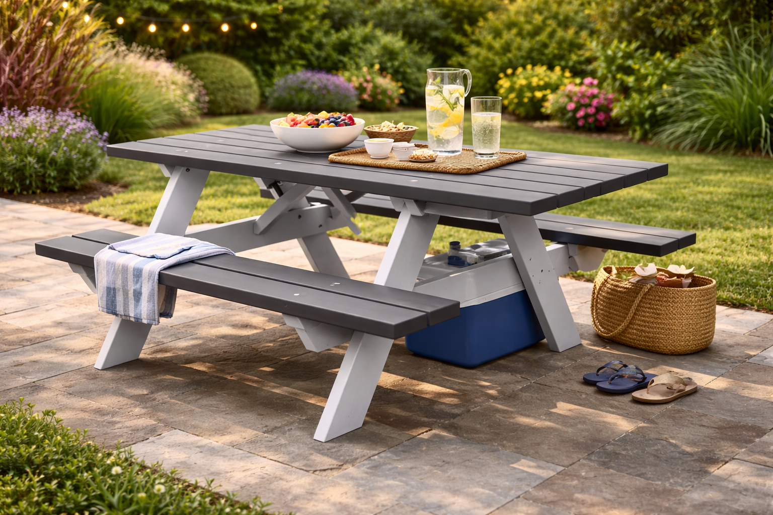 Seaside Traditional 79″ Rectangular - Outdoor ADA Picnic Table