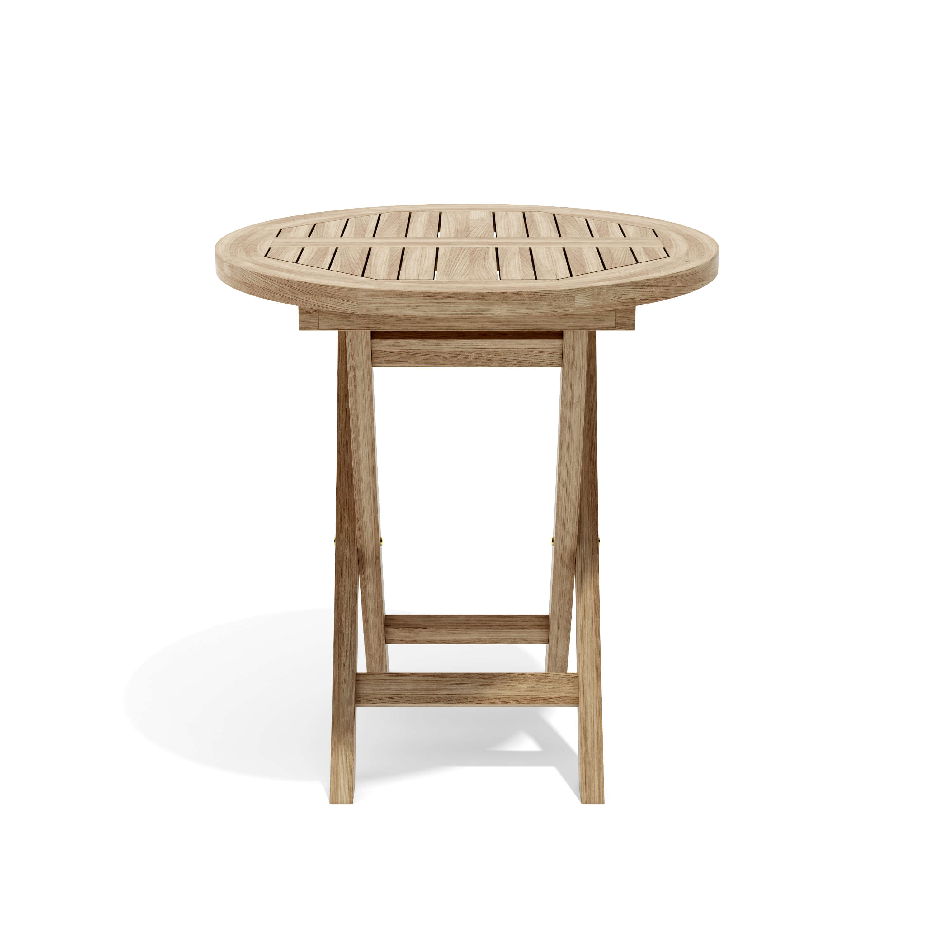 Anderson Teak Bahama 27″ Round Bistro Folding Table – Solid Teak Outdoor Patio Table