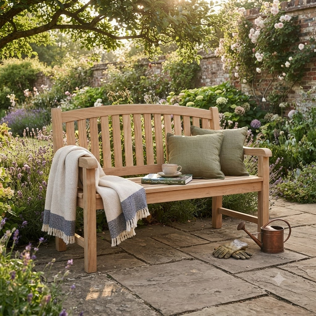 Anderson Teak Chelsea 2-Seater Bench – Premium Grade A Teak Outdoor Garden & Patio Bench