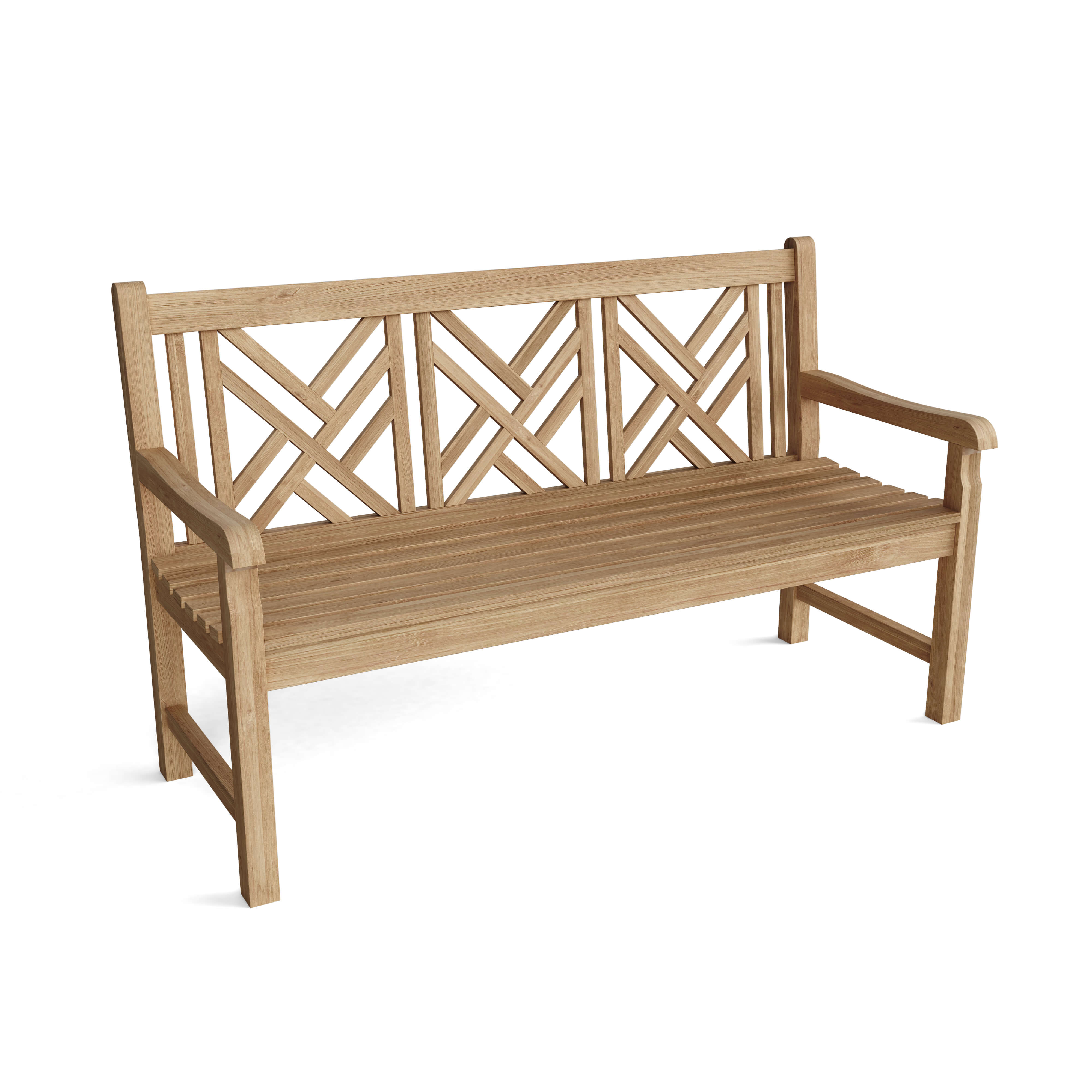 Anderson Teak Vilano 3-Seater Bench – Solid Teak Outdoor Garden Bench