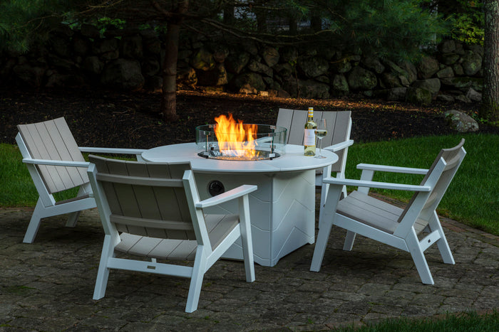 Seaside Aura 50″ Round Fire Table – 55,000 BTU Outdoor Patio Fire Table
