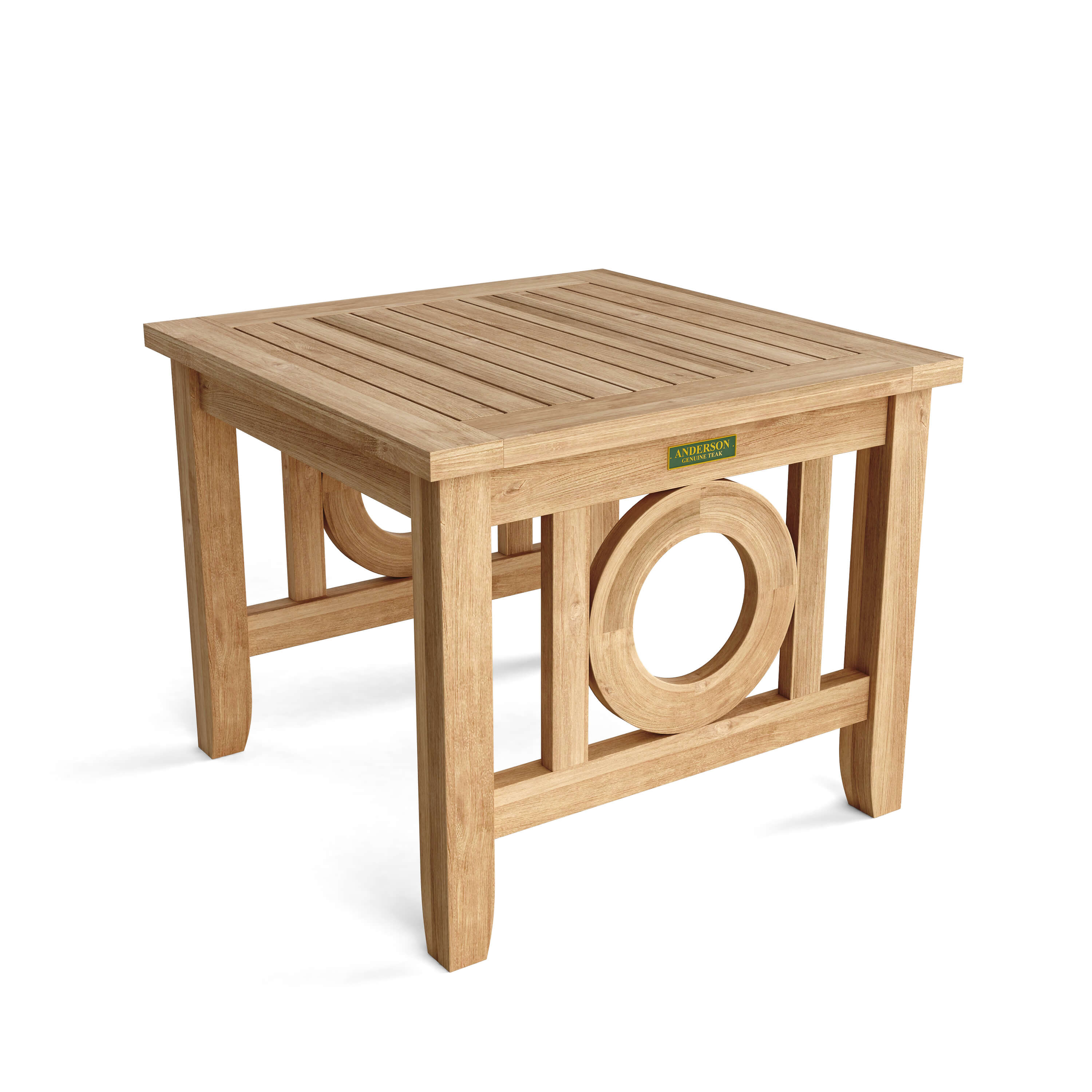 Anderson Teak Natsepa Square Side Table – Solid Teak Outdoor End Table
