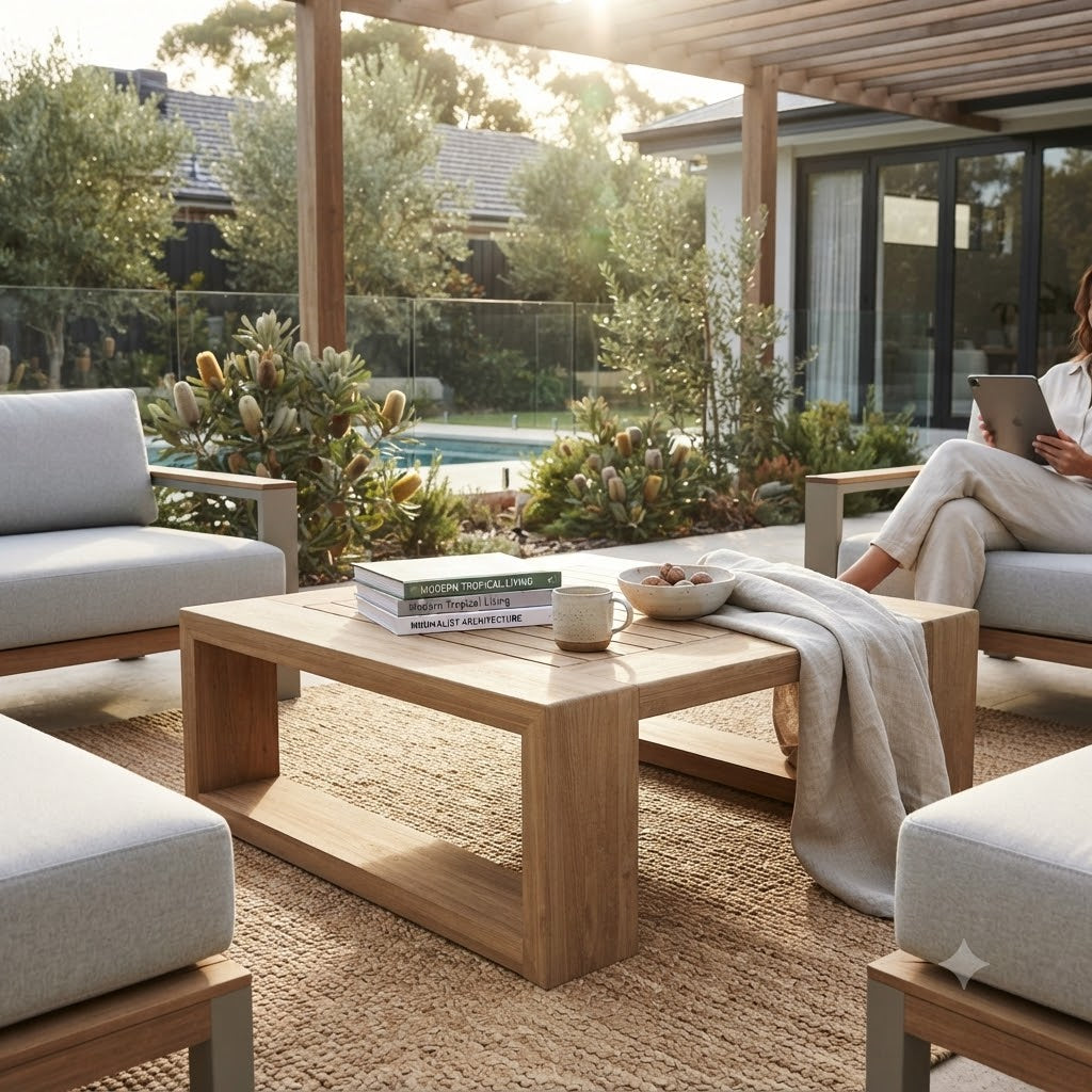 Anderson Teak Capistrano Side Table – Solid Teak Outdoor End Table