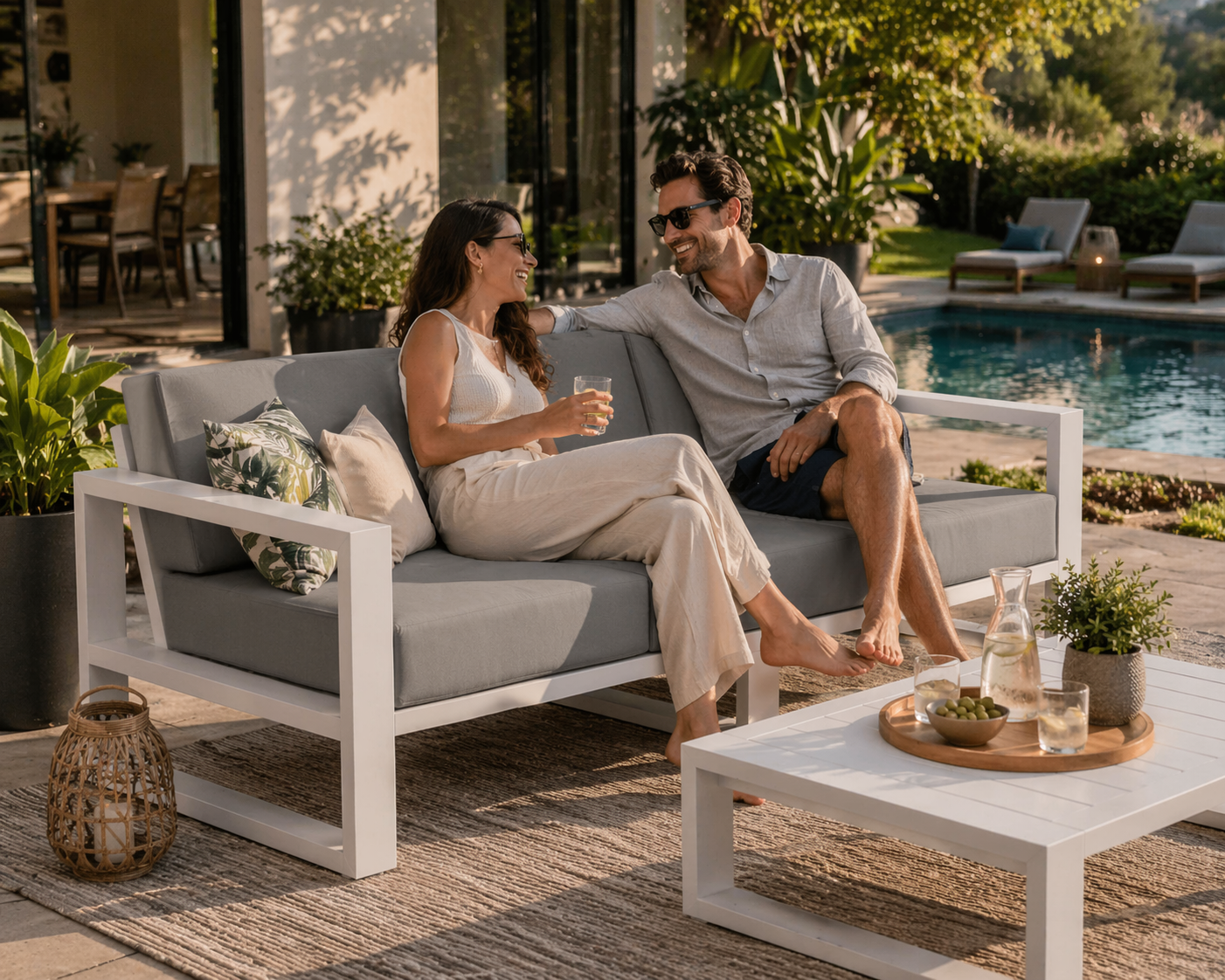 Seaside MIA Sofa – Deep Cushion Outdoor Patio Seating