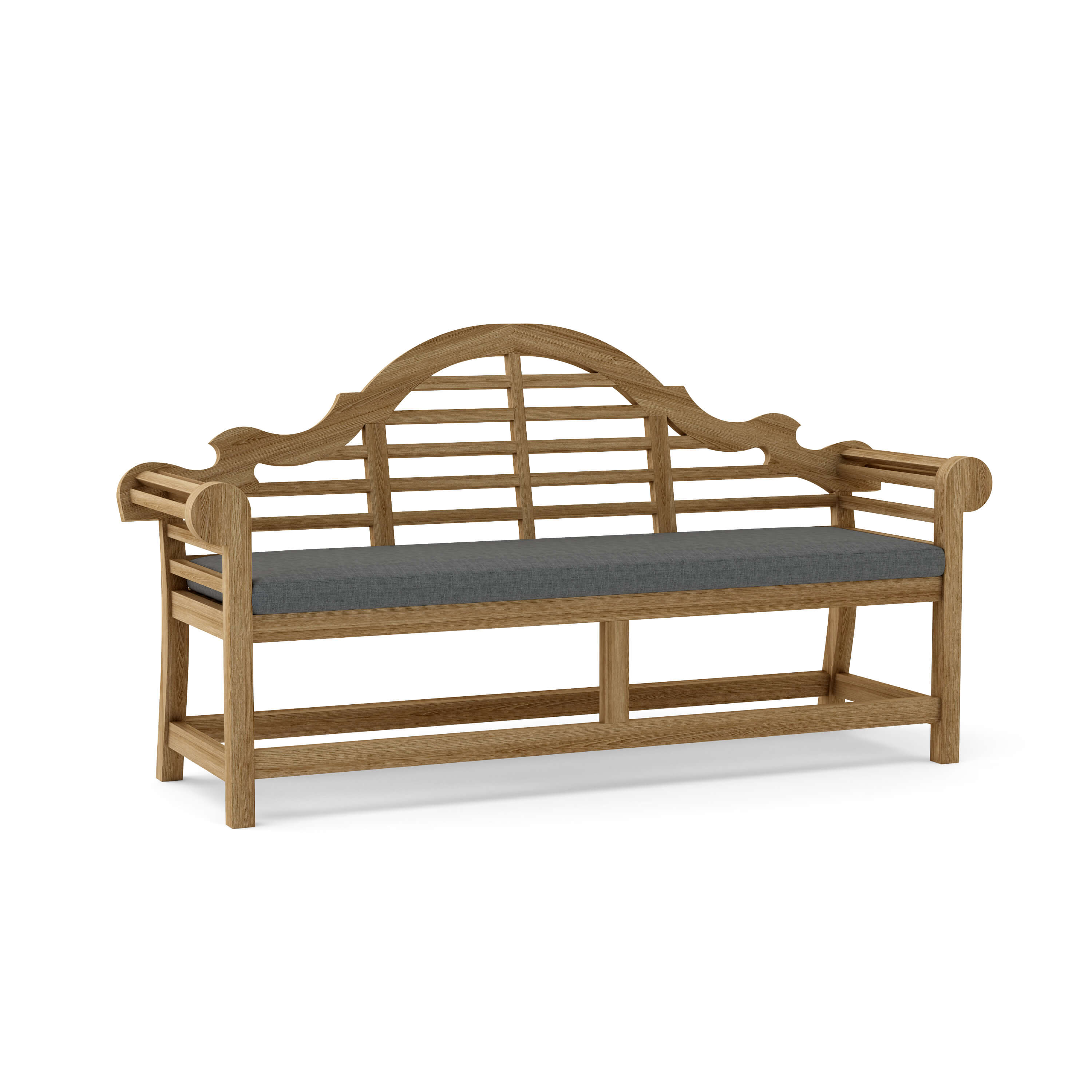 Anderson Teak Marlborough 3-Seater Bench – Lutyens Style Solid Teak Outdoor Garden Bench