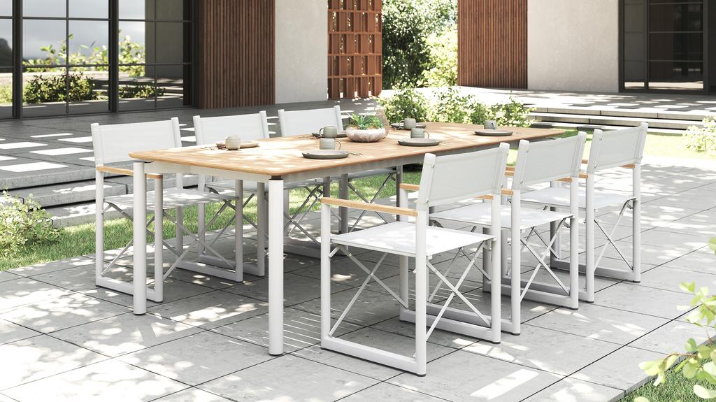 Ara Dining Table 240 Aluminium - Ambiance Image~~