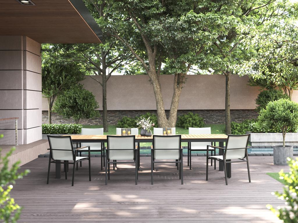 Alzette Dining Armchair SS Powder Coated - Ambiance Image~~