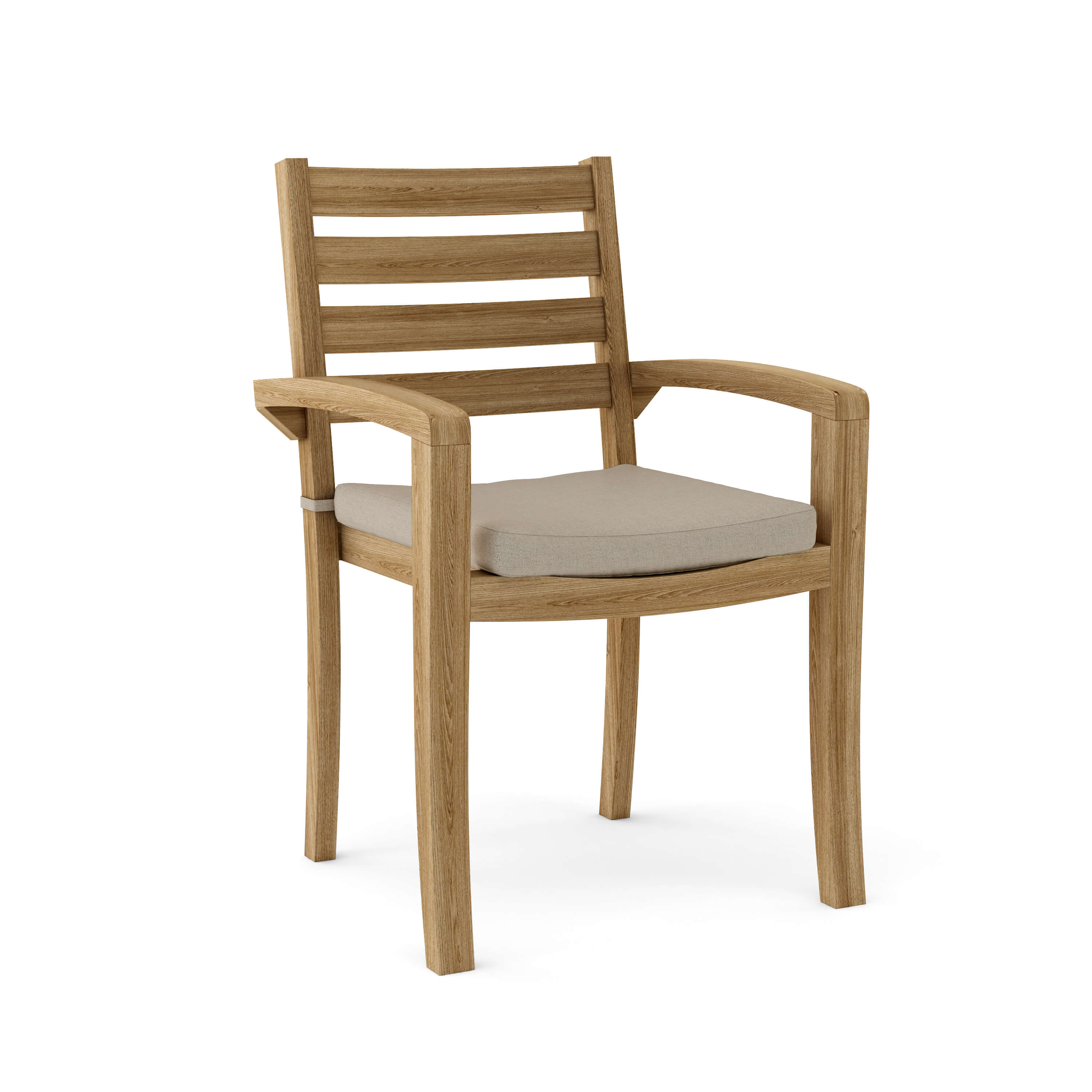 Anderson Teak Catalina Stacking Armchair (4-PCS) – Solid Teak Outdoor Seating