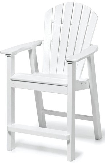 Seaside Adirondack Shellback Balcony Chair – Elevated Outdoor Patio Seating