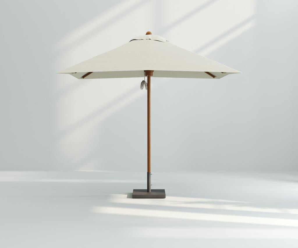 Bay Parasol Square 250 - Wood Grain Powder Coated SS~~