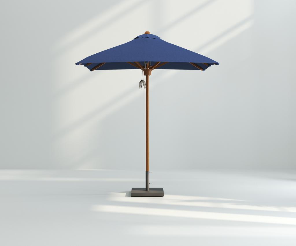 Bay Parasol Square 200 - Wood Grain Powder Coated SS~~