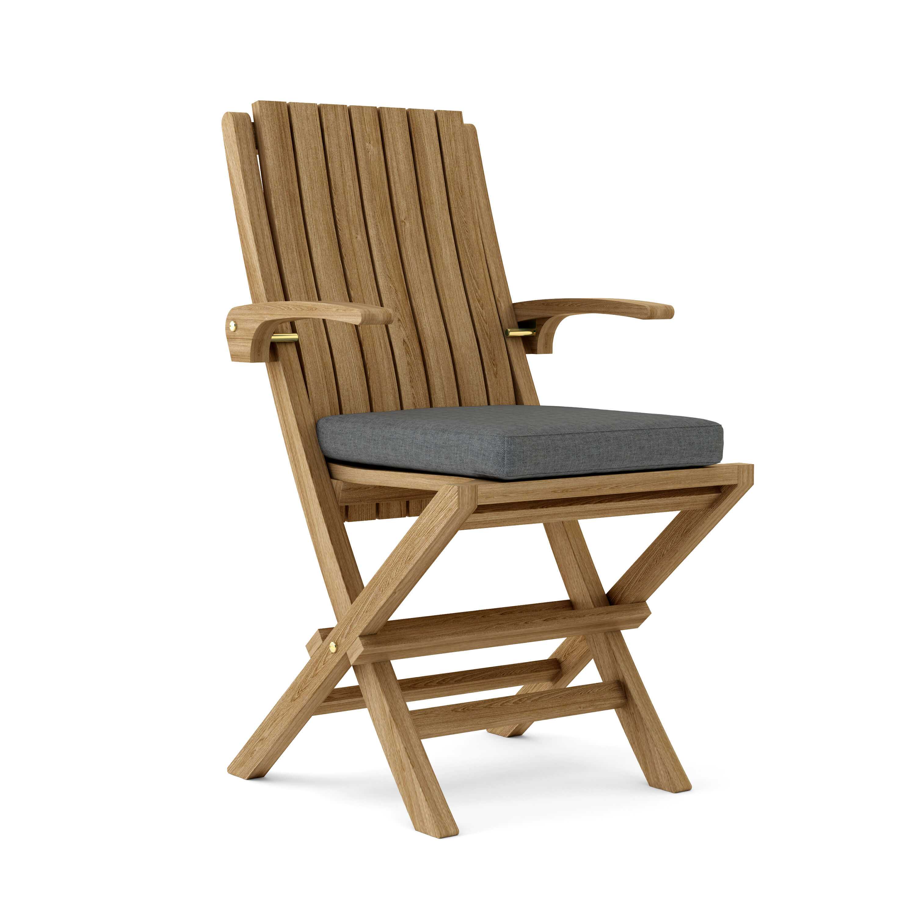 Anderson Teak Comfort Folding Armchair (2-PC) – Ergonomic Teak Outdoor Seating