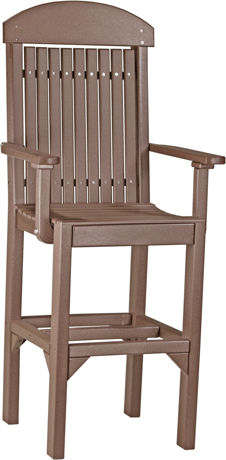 LuxCraft – Classic Arm Chair – Outdoor Dining Chair with Comfortable Armrests