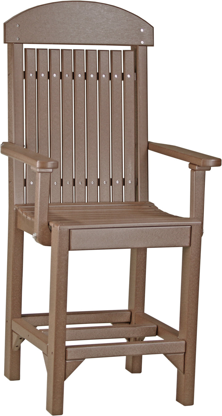 LuxCraft – Classic Arm Chair – Outdoor Dining Chair with Comfortable Armrests