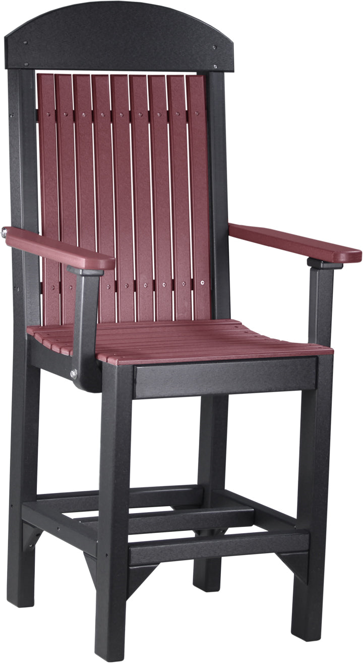 LuxCraft – Classic Arm Chair – Outdoor Dining Chair with Comfortable Armrests