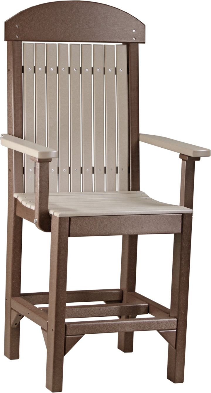 LuxCraft – Classic Arm Chair – Outdoor Dining Chair with Comfortable Armrests