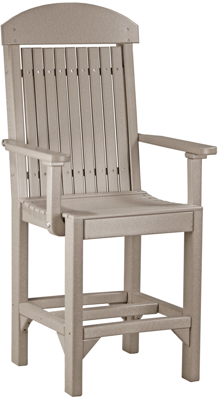LuxCraft – Classic Arm Chair – Outdoor Dining Chair with Comfortable Armrests