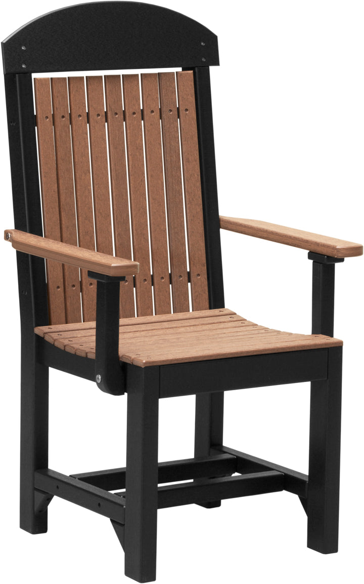 LuxCraft – Classic Arm Chair – Outdoor Dining Chair with Comfortable Armrests