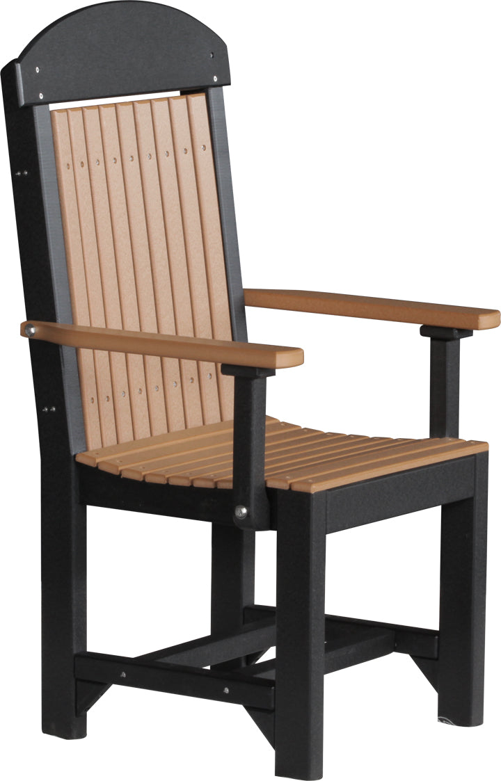 LuxCraft – Classic Arm Chair – Outdoor Dining Chair with Comfortable Armrests