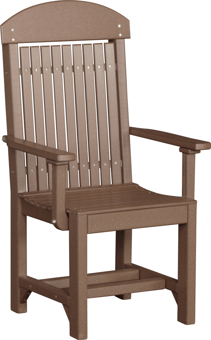 LuxCraft – Classic Arm Chair – Outdoor Dining Chair with Comfortable Armrests