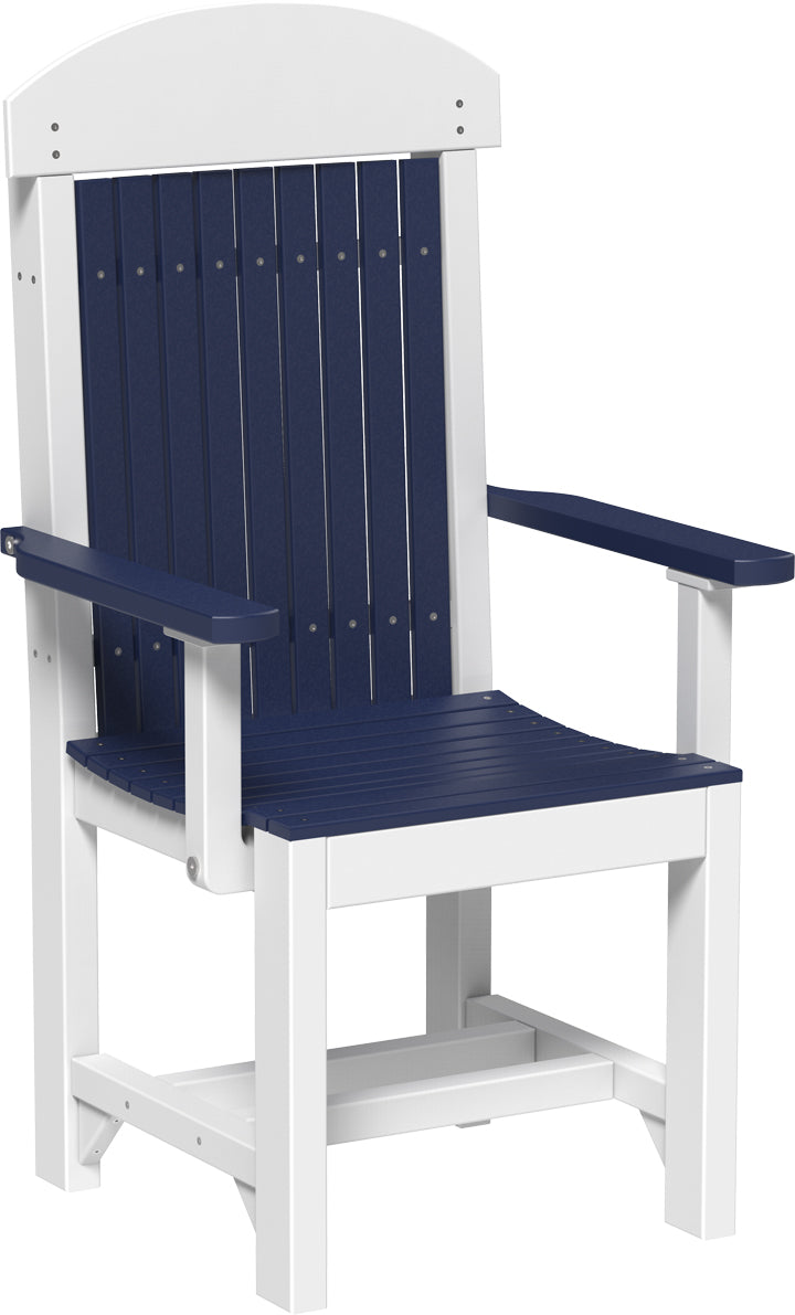 LuxCraft – Classic Arm Chair – Outdoor Dining Chair with Comfortable Armrests