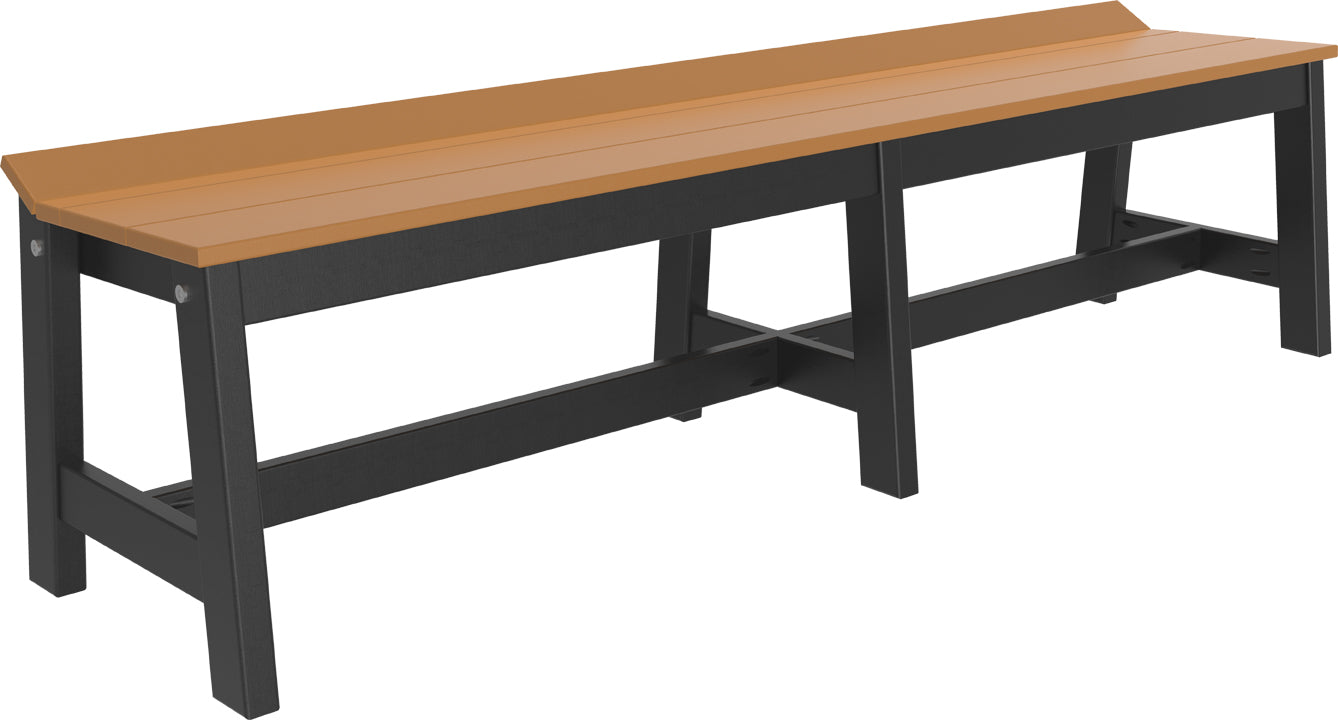 LuxCraft – Café Dining Bench 72″ – Large Outdoor Dining Bench for Patio Tables