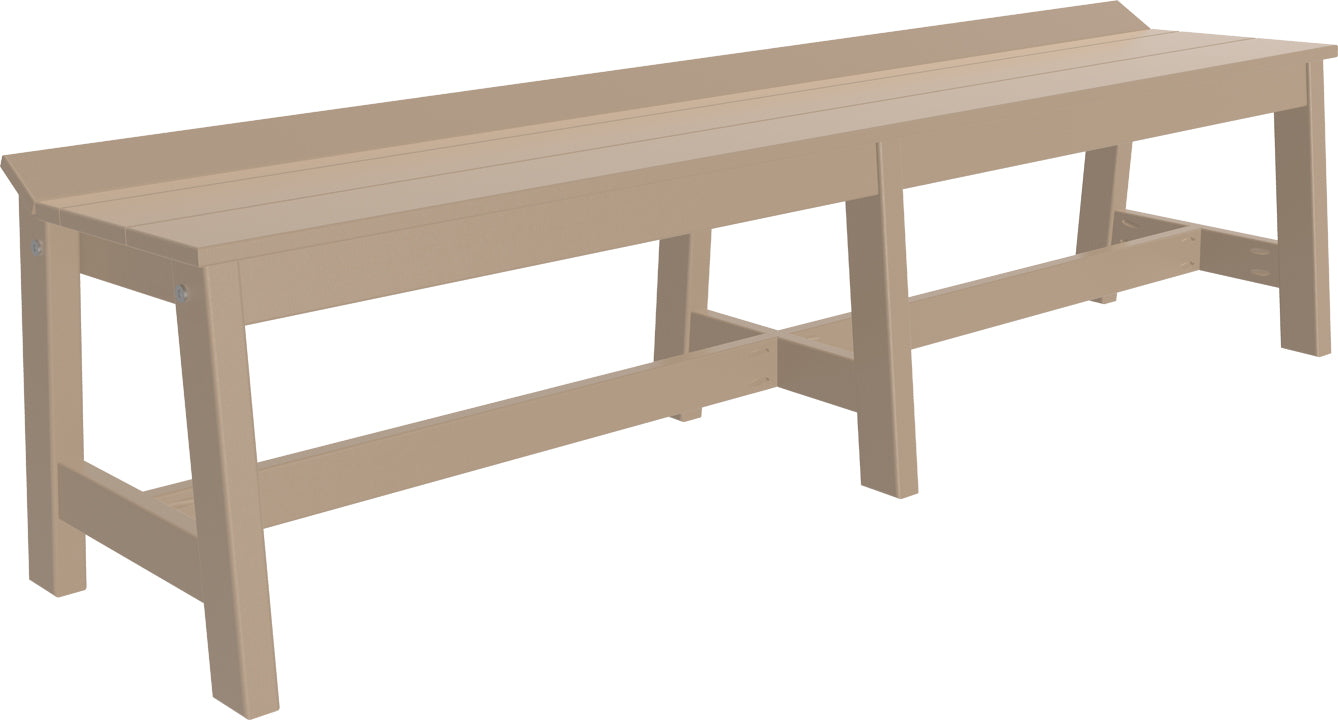 LuxCraft – Café Dining Bench 72″ – Large Outdoor Dining Bench for Patio Tables