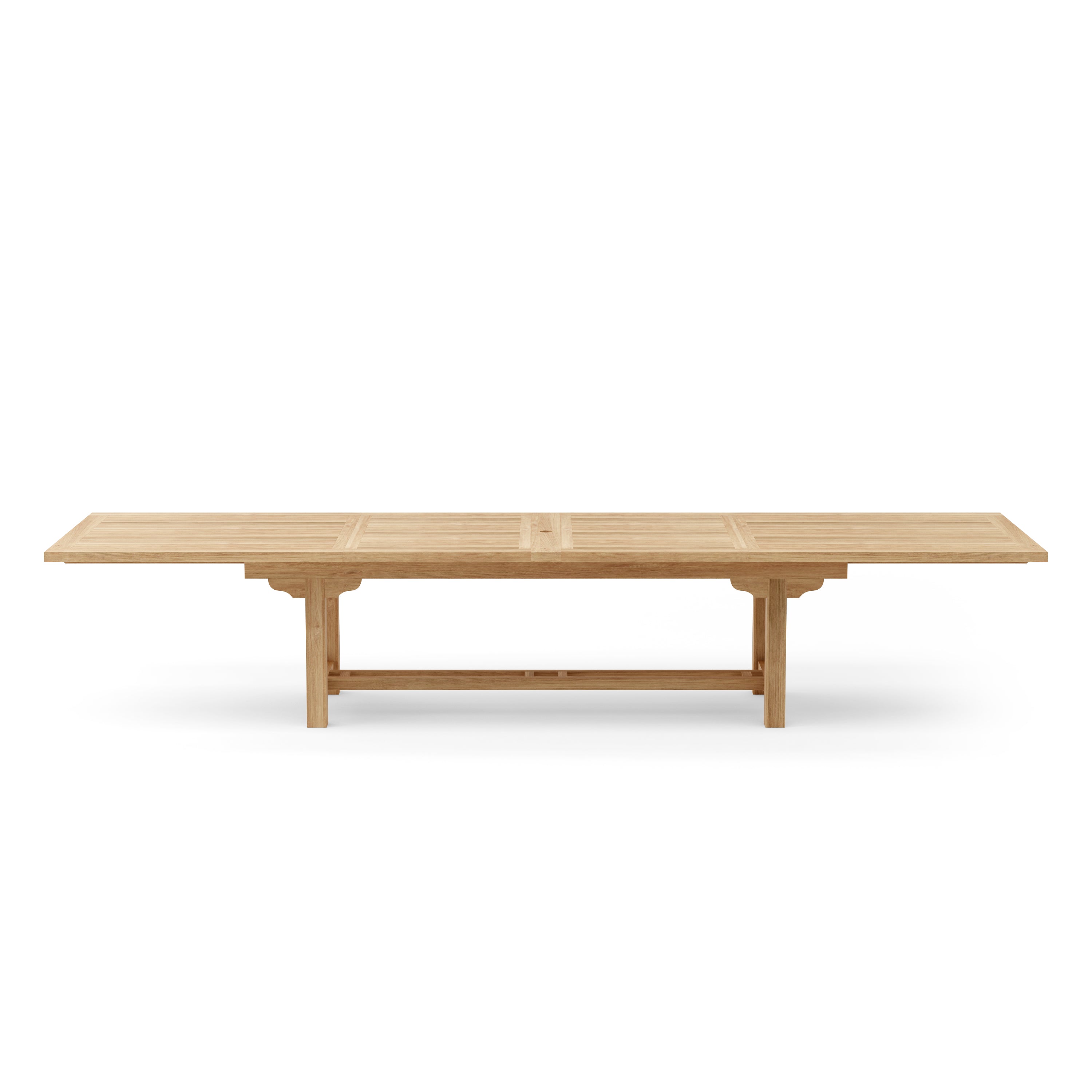 Anderson Teak Bahama 157″ Double Extension Dining Table – Extra Large Teak Patio Table
