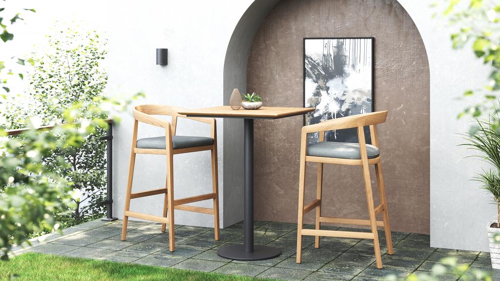 Colline Square Bar Table - Ambiance Image~~