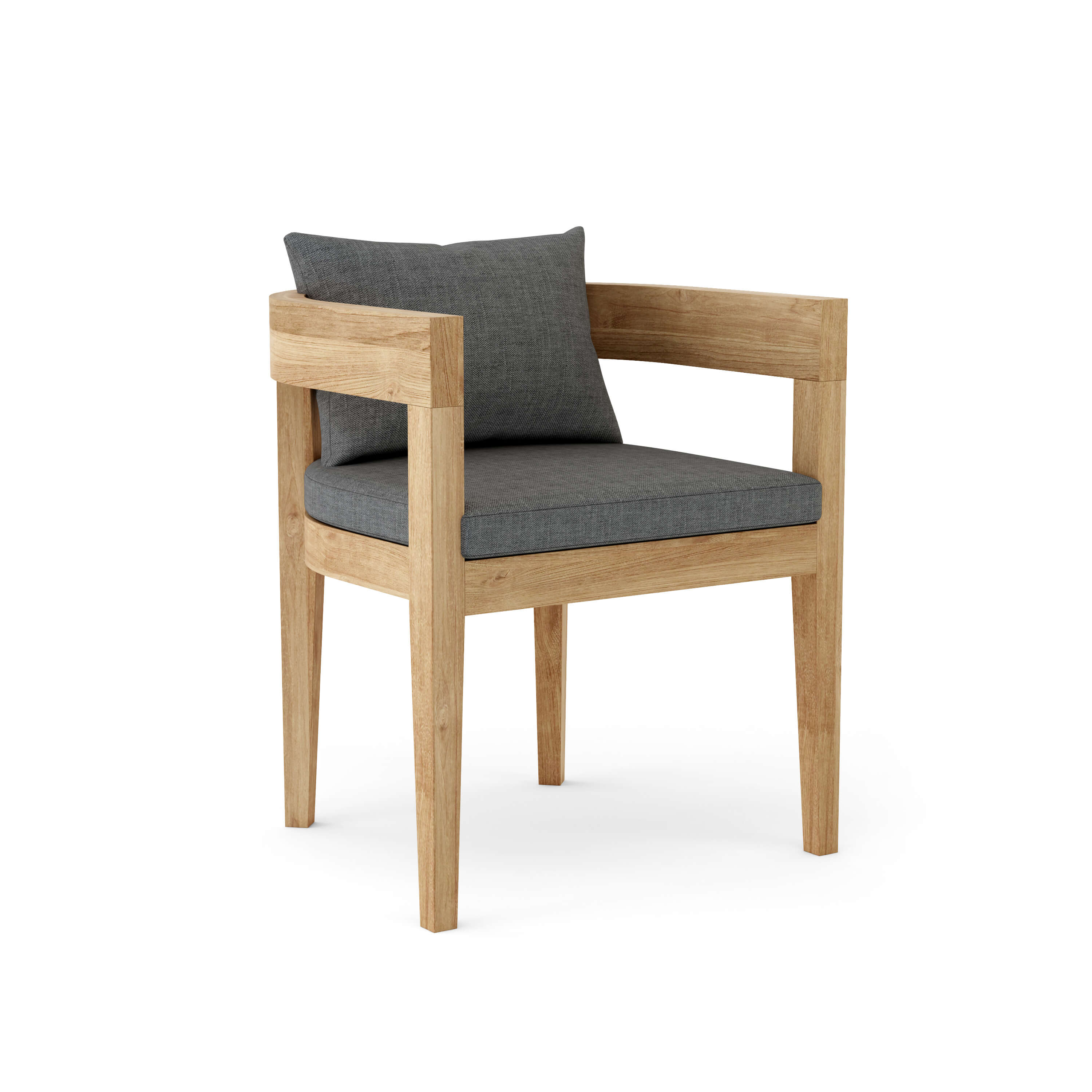 Anderson Teak Coronado Dining Armchair – Teak Outdoor Dining Seating with Cushions
