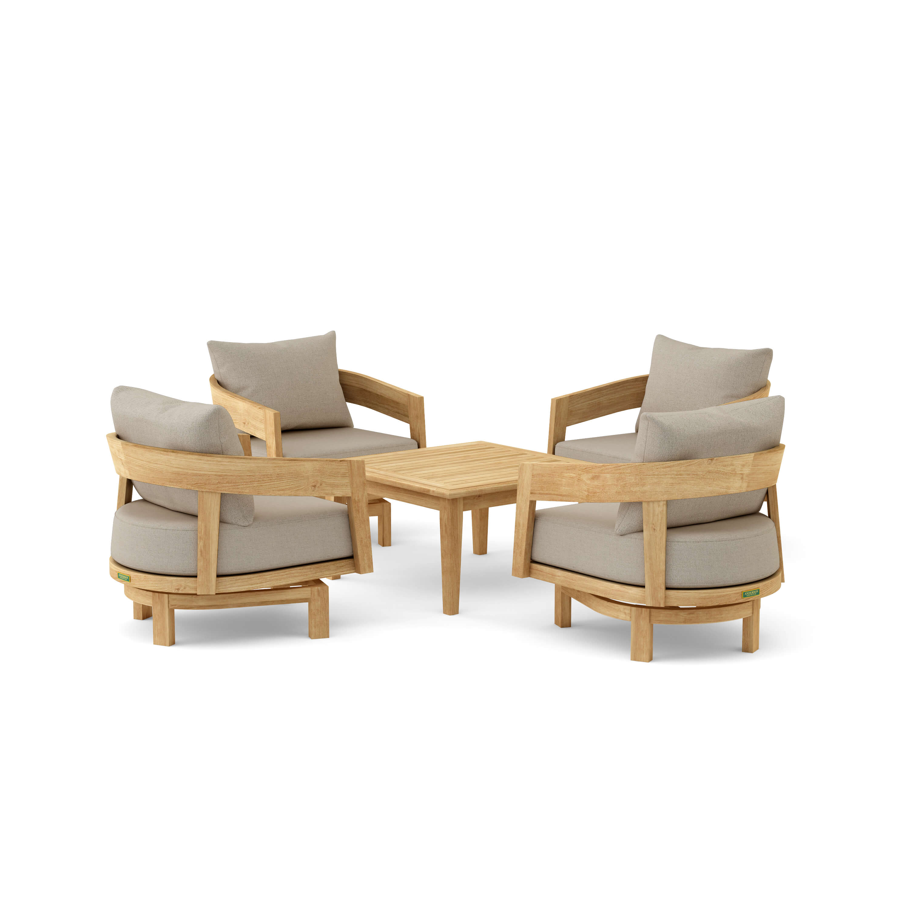 Anderson Teak Toscana 5-pc Deep Seating Swivel SET-371