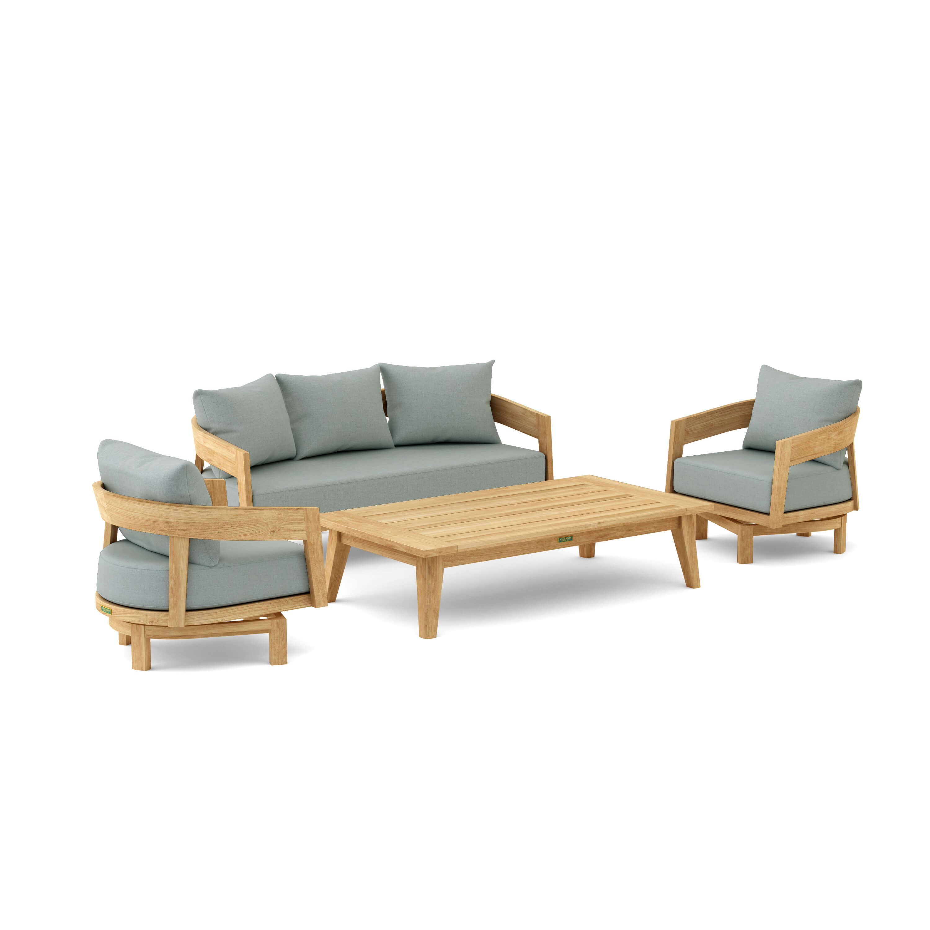 Anderson Teak Toscana 4-pc Deep Seating Swivel Set SET-370