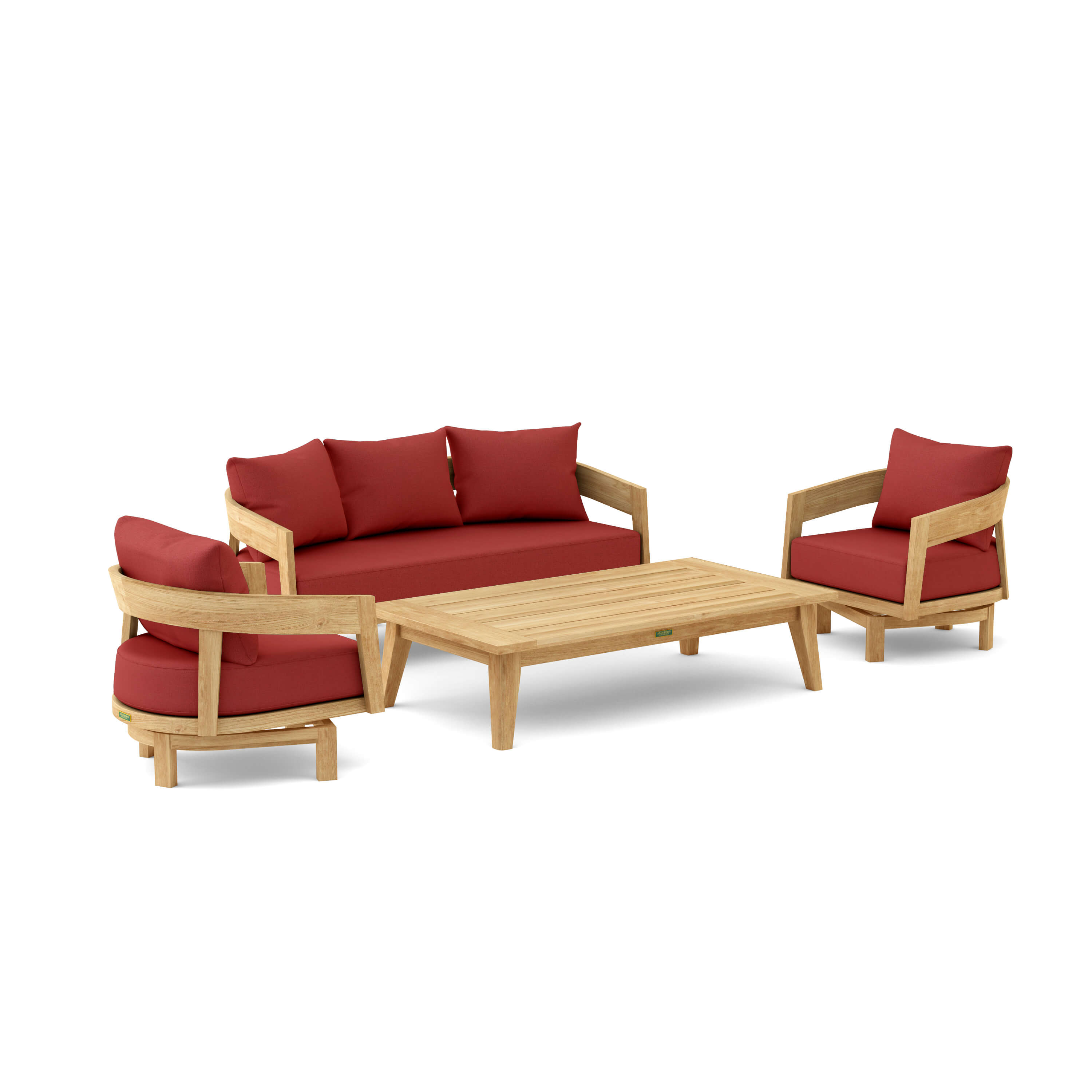 Anderson Teak Toscana 4-pc Deep Seating Swivel Set SET-370