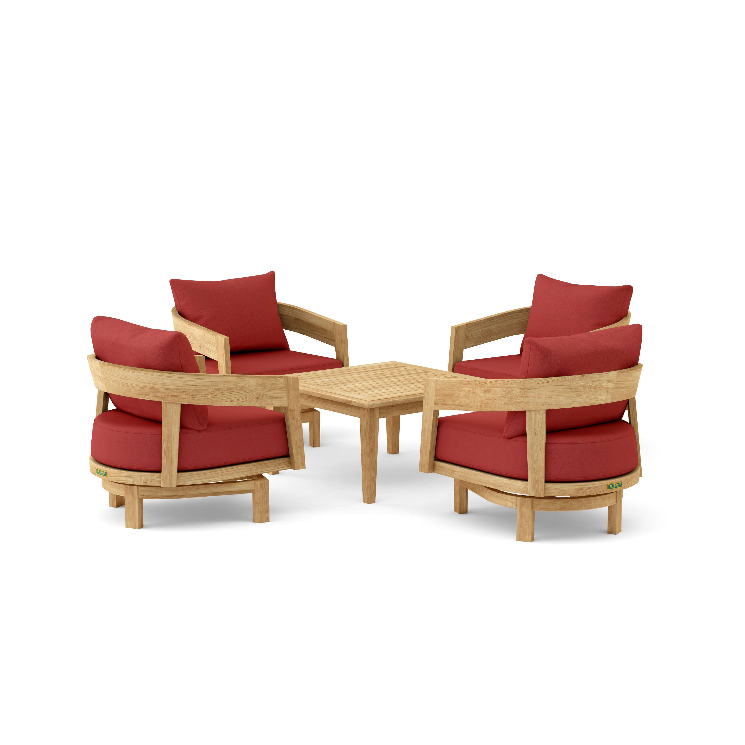 Anderson Teak Toscana 5-pc Deep Seating Swivel SET-371