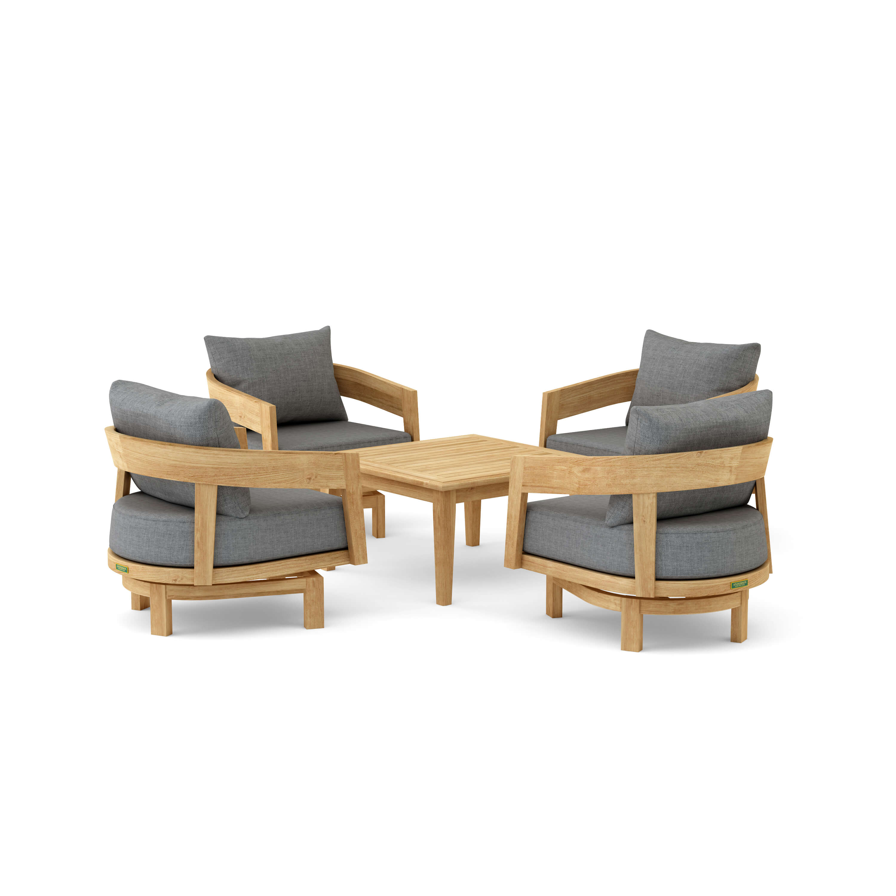 Anderson Teak Toscana 5-pc Deep Seating Swivel SET-371