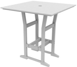 Seaside Coastline Cafe Square Bar Table – Outdoor Bar Height Patio Table