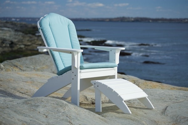 Seaside Coastline Harbor View Foot Stool – Outdoor Adirondack Footrest