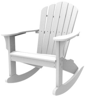 Seaside Coastline Harbor View Adirondack Rocker – Outdoor Rocking Chair