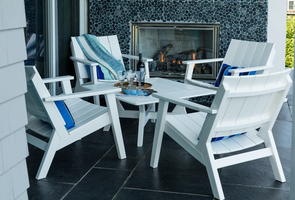 Seaside DEX Square Chat Table – Modern Outdoor Patio Coffee Table