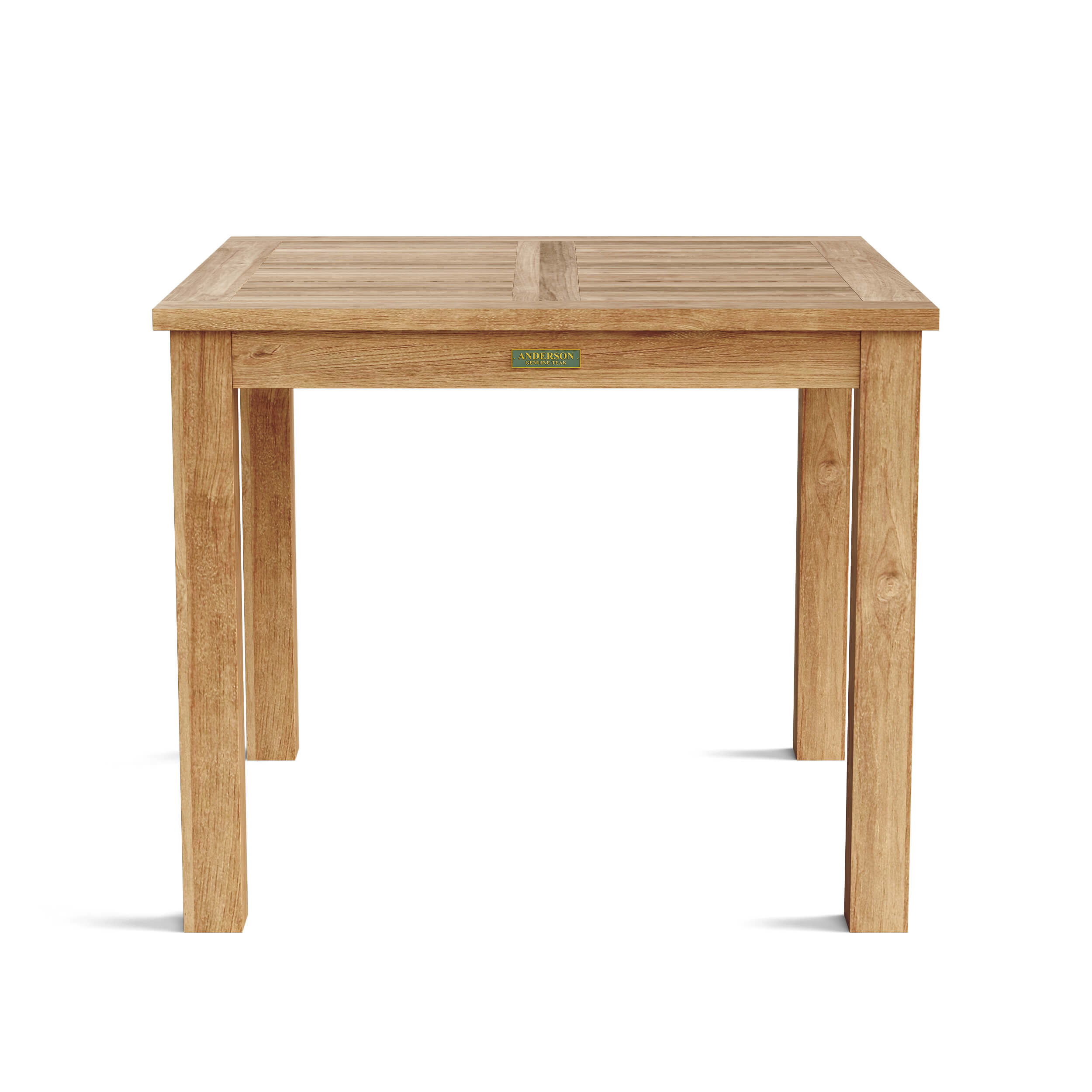 Anderson Teak Bahama 35″ Square Bistro Table – Solid Teak Outdoor Patio Table