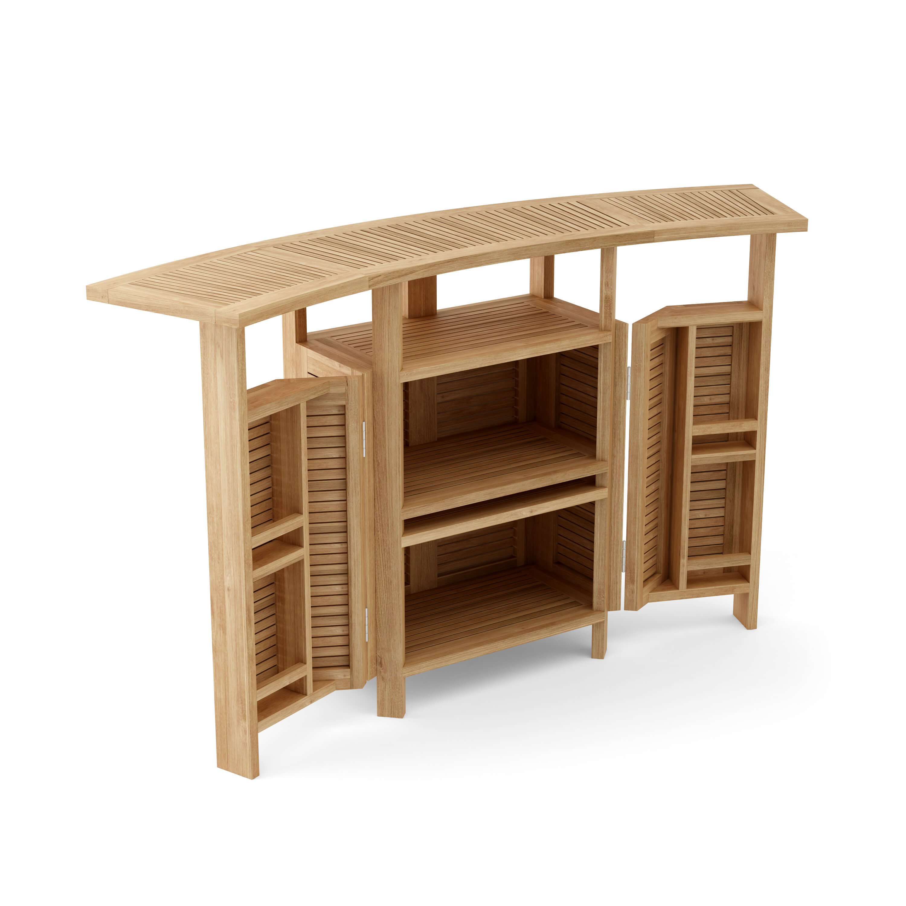 Anderson Teak Altavista 62″ Folding Bar Table – Solid Teak Outdoor Bar Table