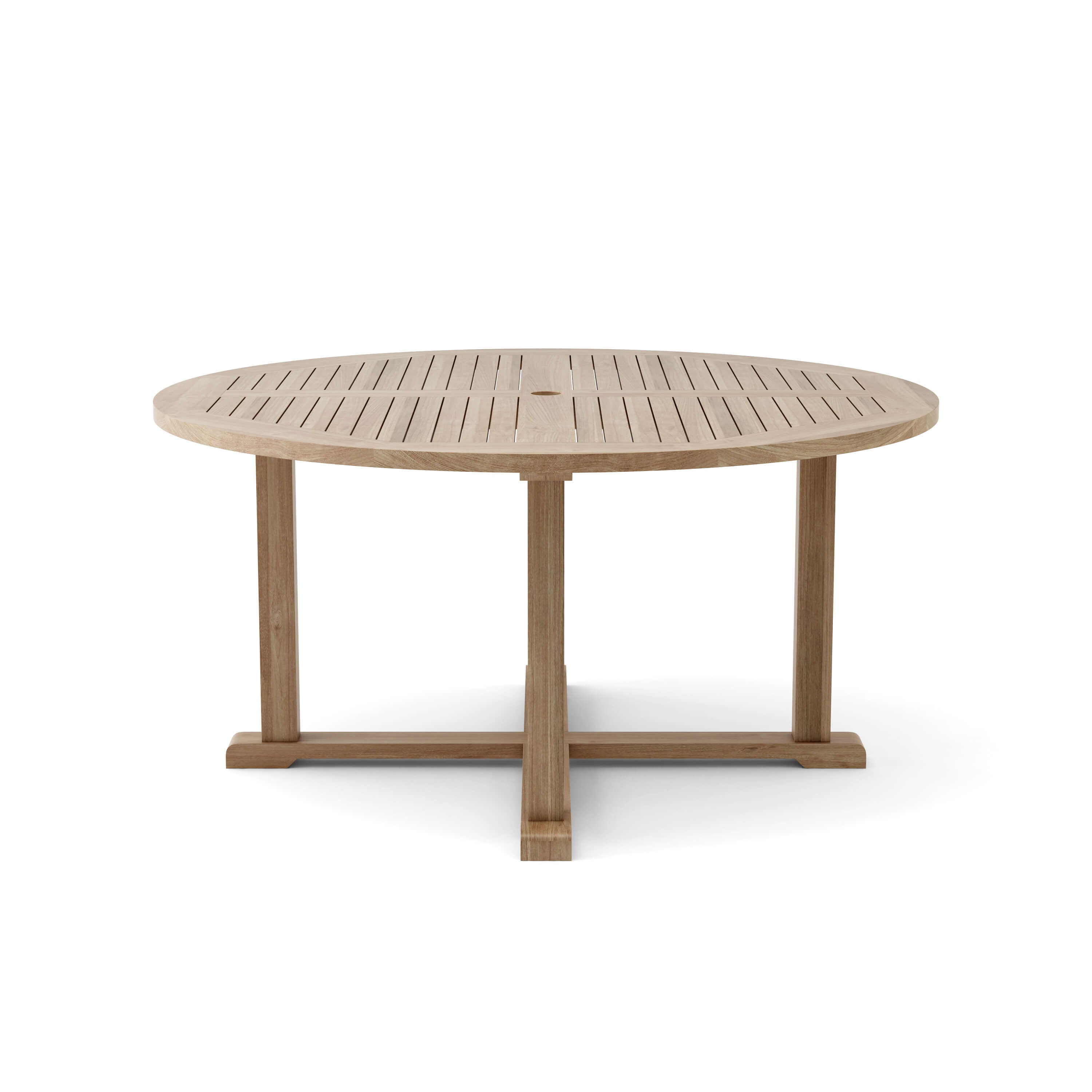Anderson Teak Tosca 59″ Round Dining Table – Solid Teak Outdoor Patio Table