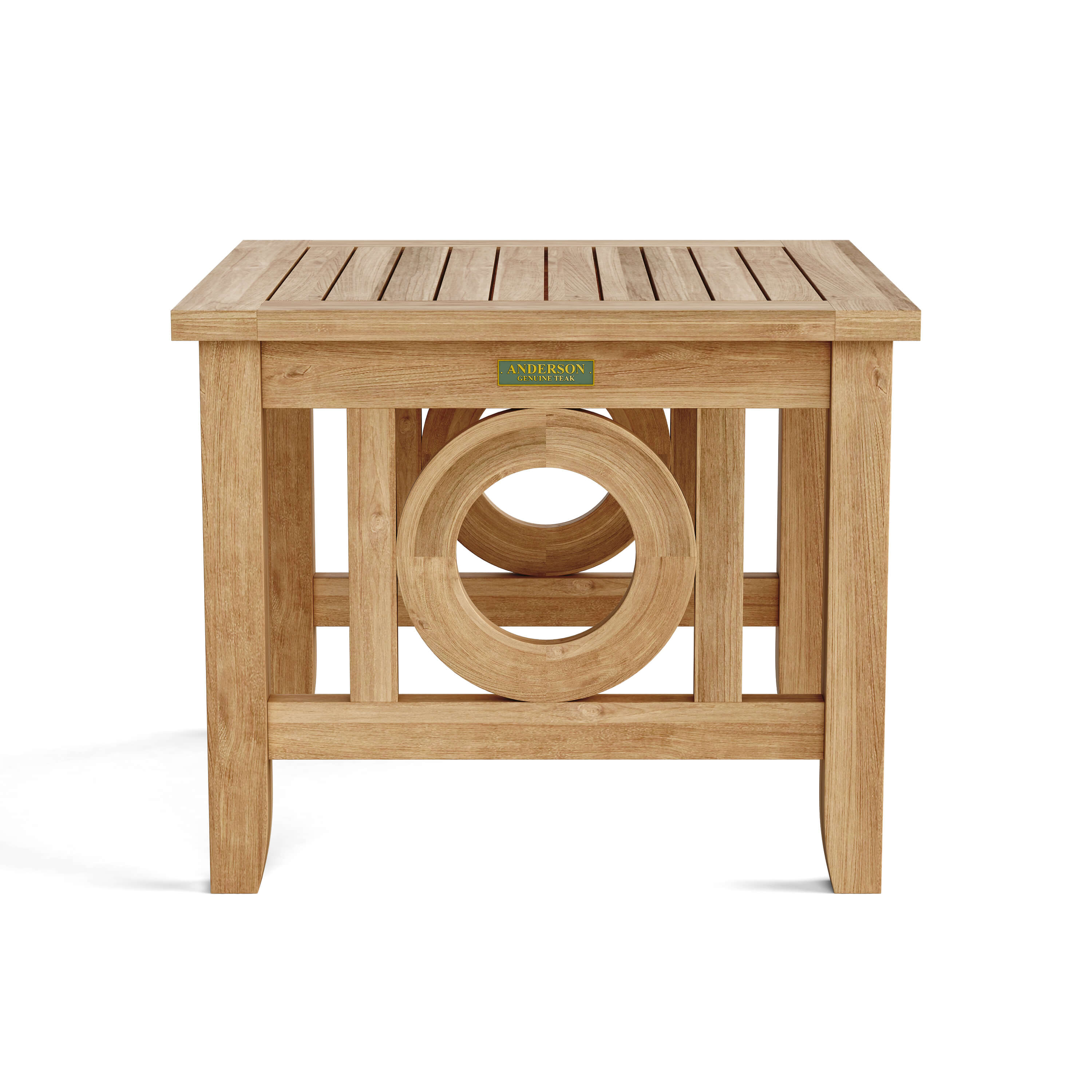 Anderson Teak Natsepa Square Side Table – Solid Teak Outdoor End Table