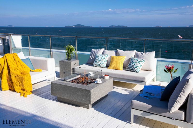 ELEMENTI MANHATTAN FIRE TABLE Light Grey OFG103LG