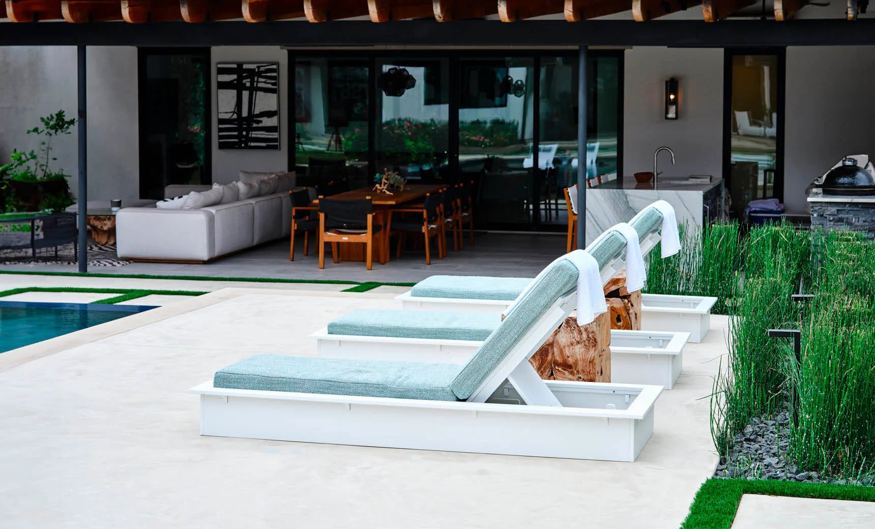Ledge Lounger Echo 85″ Rectangular Resin Outdoor Chaise Lounger